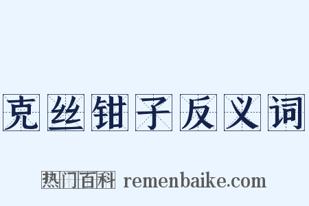 克丝钳子反义词是什么意思的图片